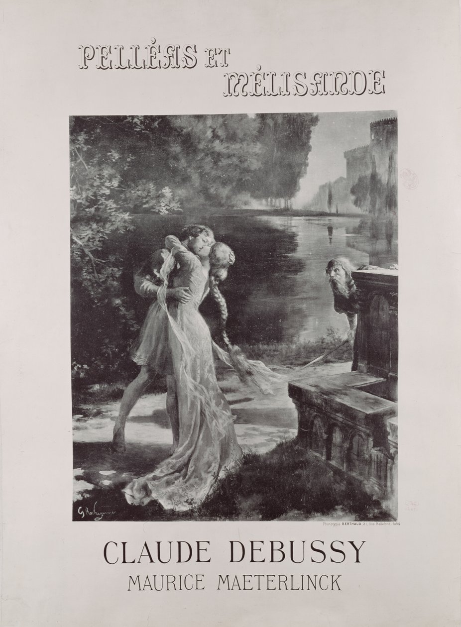 Frontispice till "Pelleas och Melisande", av Claude Debussy (1862-1918) och Maurice Maeterlinck (1862-1949) av Georges Marie Rochegrosse