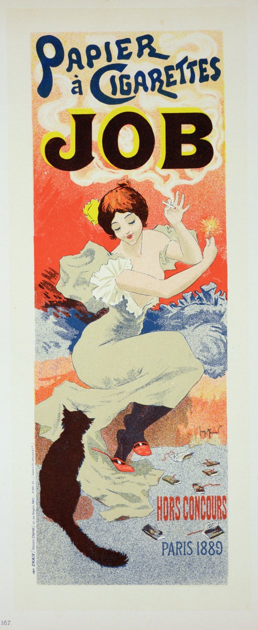 Reproduktion av en affisch som annonserar "Job Cigarette Papers", 1894 av Georges Meunier