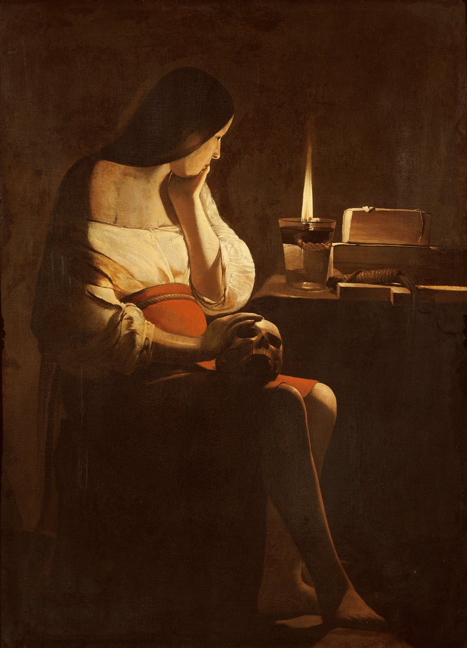 Maria Magdalena med nattljus, ca 1640-35 av Georges de La Tour