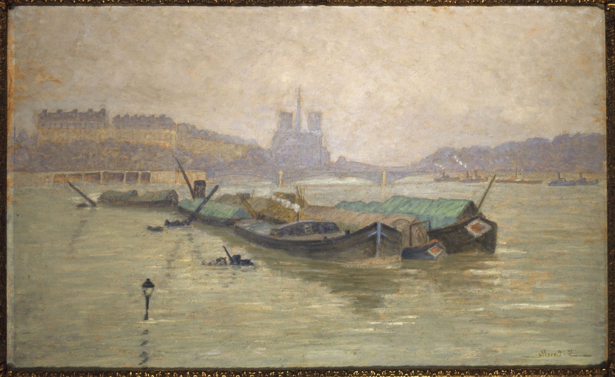Ile Saint-Louis och Notre-Dame, vyer från Pont d
