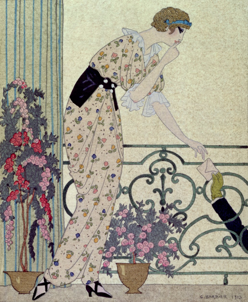 "Gazette du Bon Ton", kostymtallrik från "N