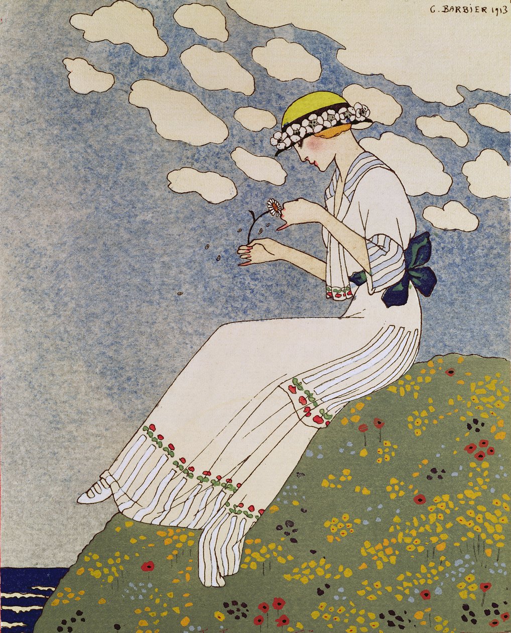 Säg ingenting, från Gazette du Bon Ton No.10 av Georges (after) Barbier
