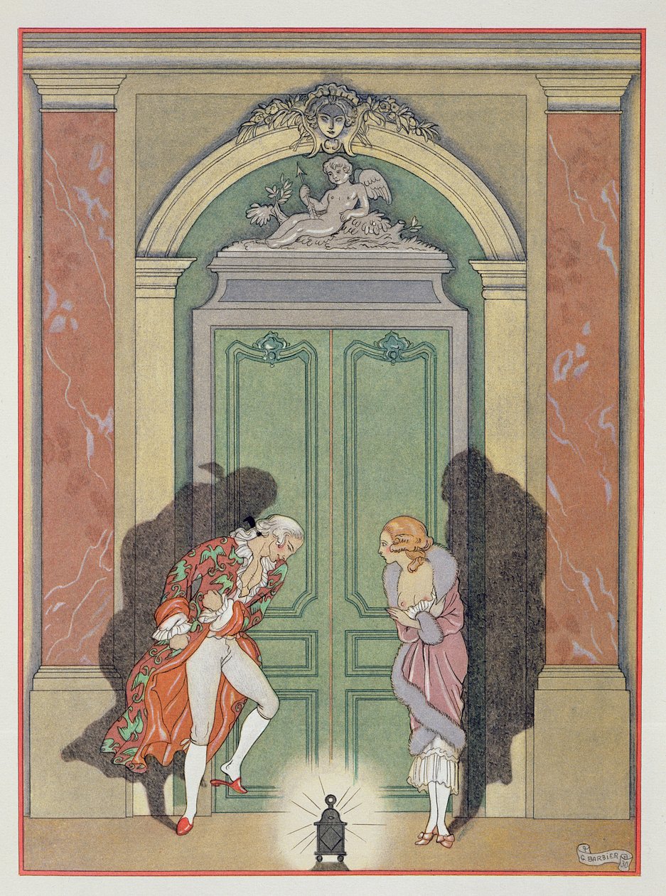 Ett par i levande ljus, illustration från 