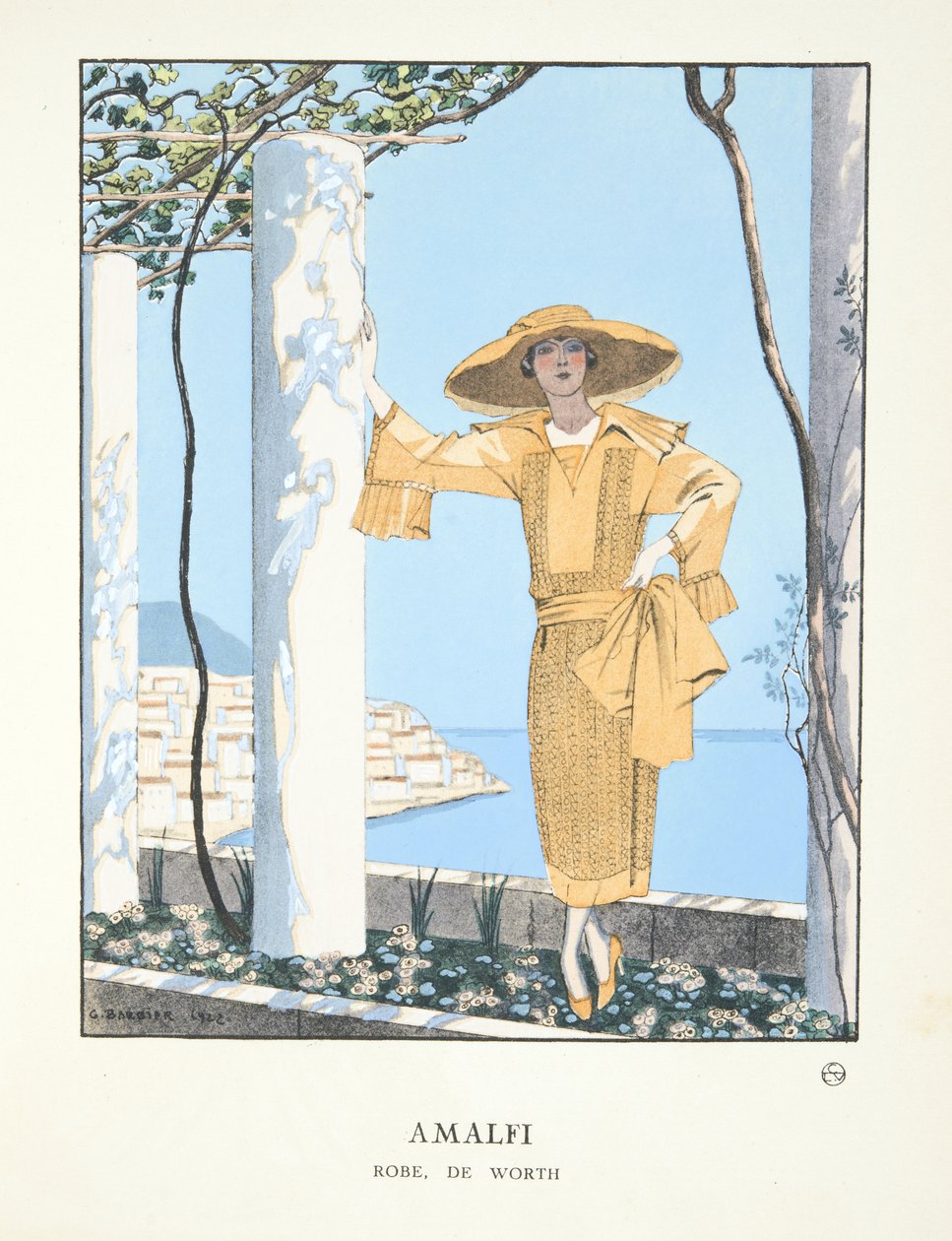 Amalfi, från en samling modetallrikar av Georges Barbier