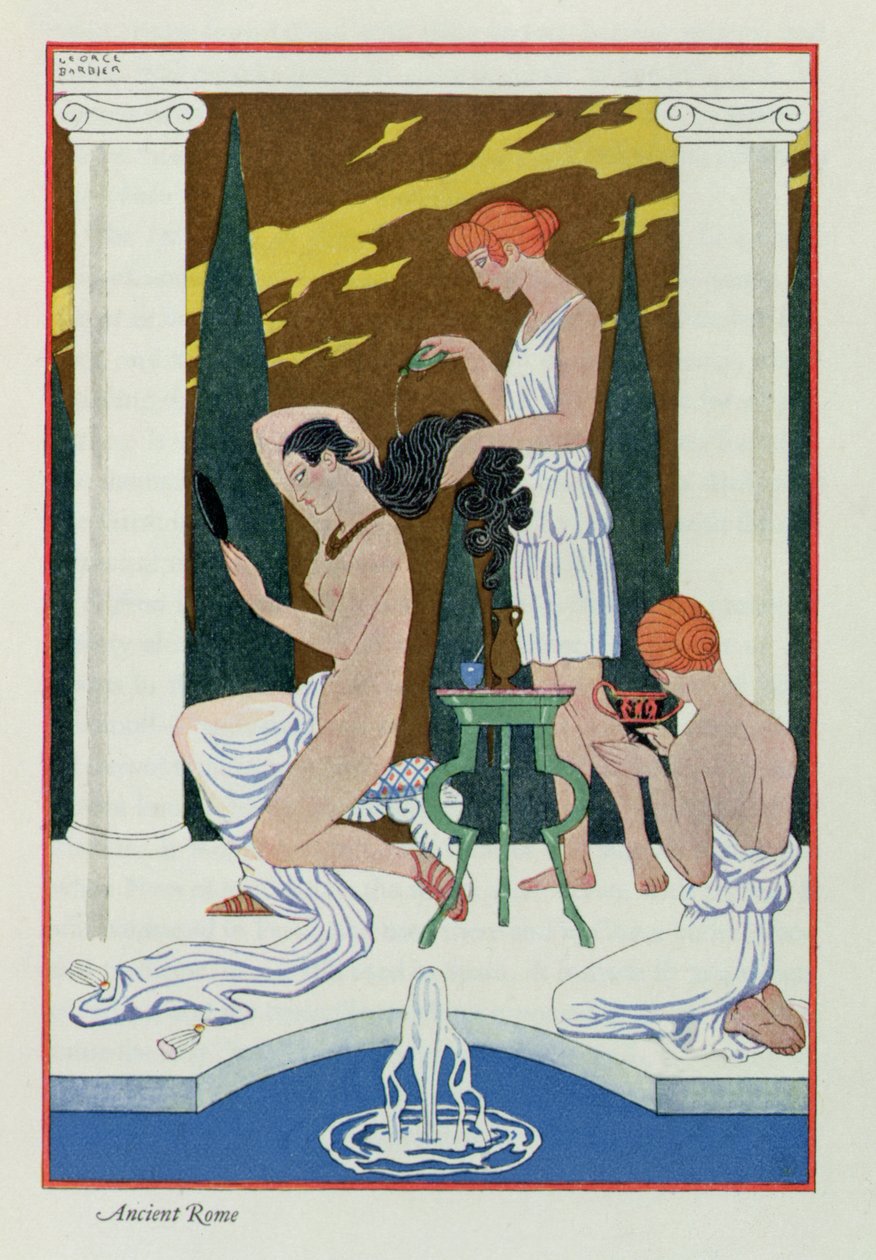 Ancient Rome, från "The Art of Parfume", pub. 1912 (pochoirtryck) av Georges Barbier