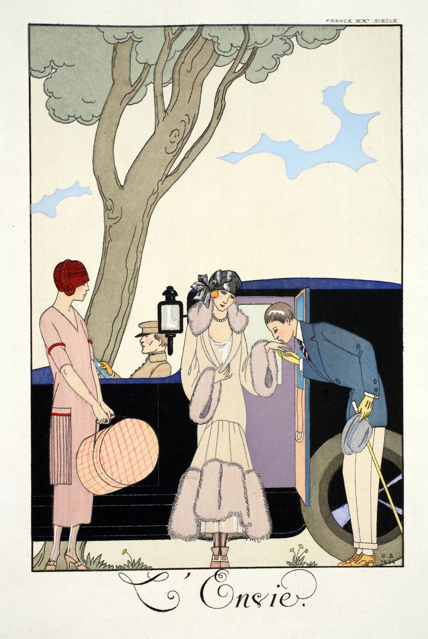 Envy, från "Falbalas and Fanfreluches, Almanac of Present, Past and Future Modes" av Georges Barbier