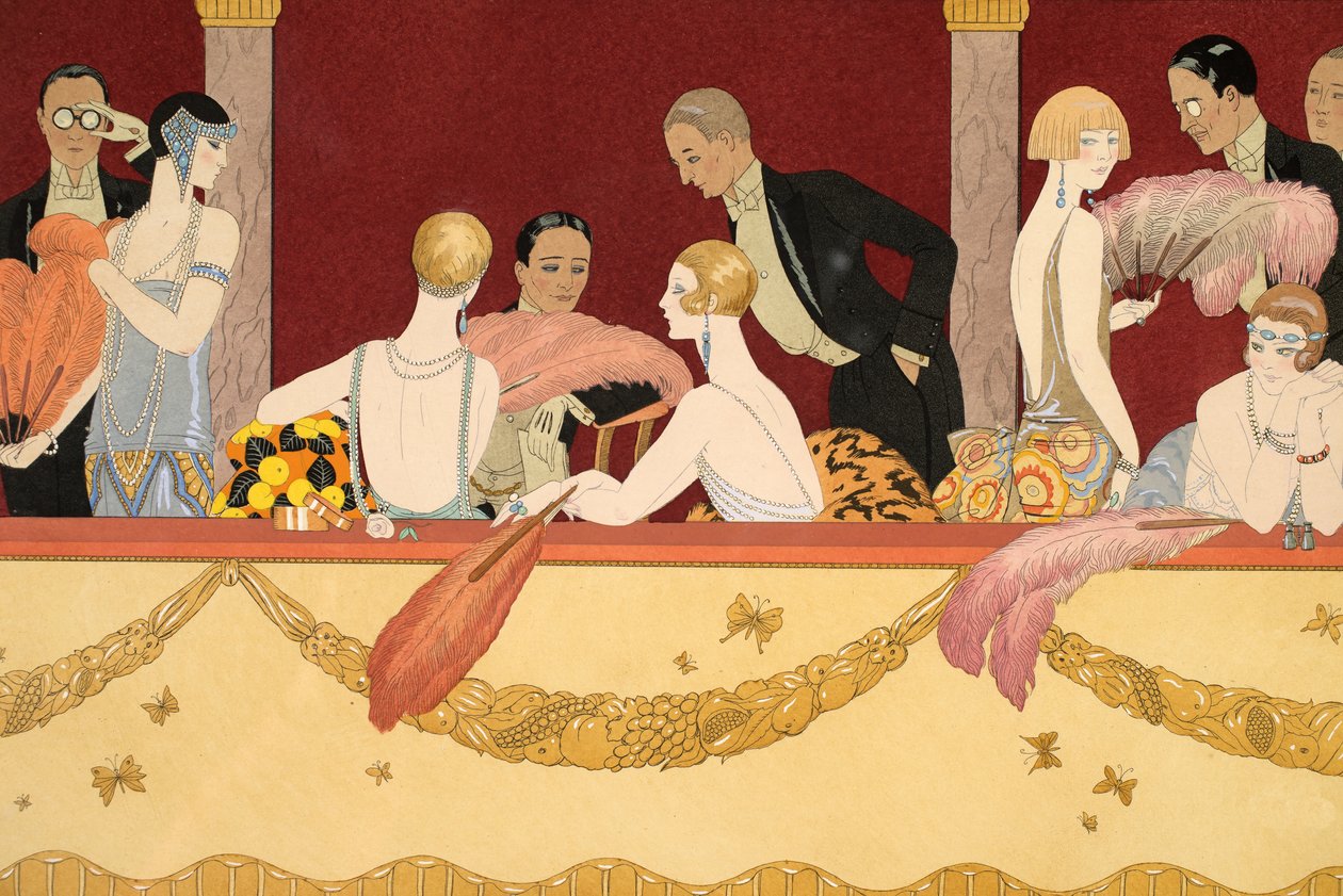 Eventtails, graverade av H. Reidel av Georges Barbier