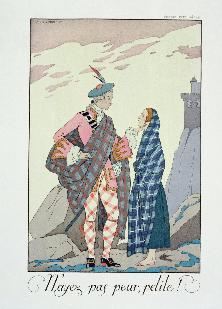 Var inte rädd, lilla! 1922 (pochoirtryck) av Georges Barbier