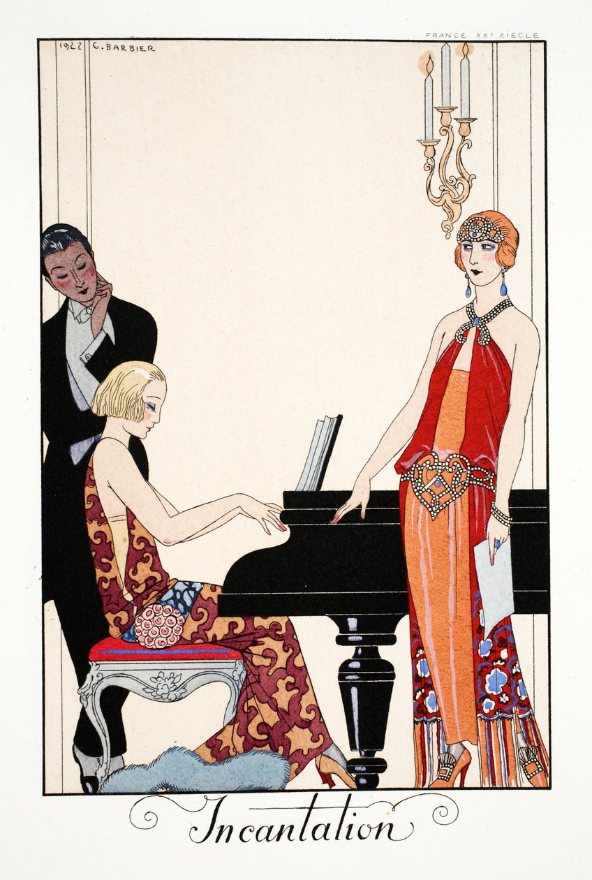 Incantation, från "Falbalas and Fanfreluches, Almanac of Present, Past and Future Modes" av Georges Barbier