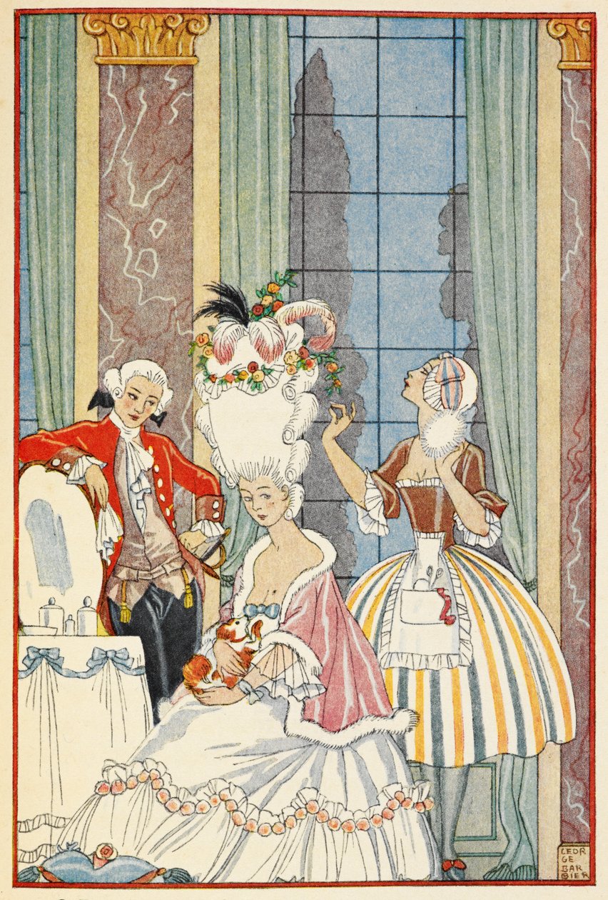 La France au 18me siècle. Fransk aristokrati på 1700-talet. av Georges Barbier