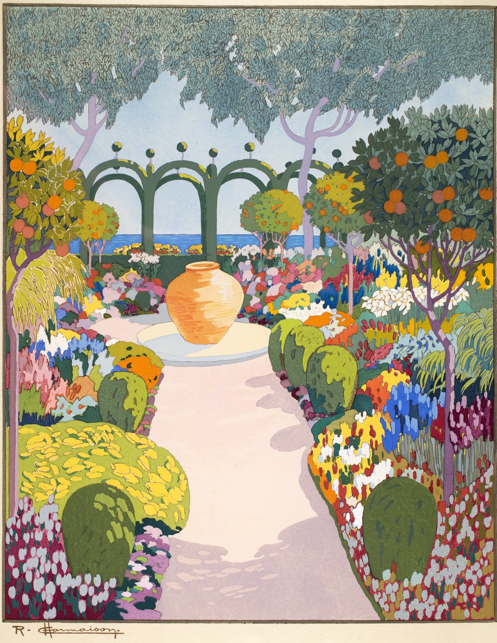 The Jar, pub. Paris 1919 (stenciltryck) av Georges Barbier