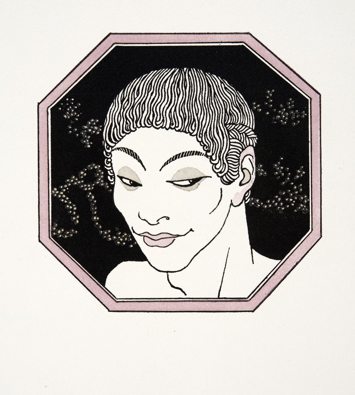 Naiadernas grav, illustration från Les Chansons de Bilitis, av Pierre Louys, pub. 1922 (stenciltryck) av Georges Barbier