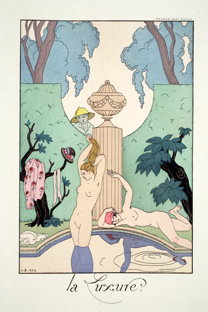 Lust, från "Falbalas and Fanfreluches, Almanac of Present, Past and Future Modes" av Georges Barbier