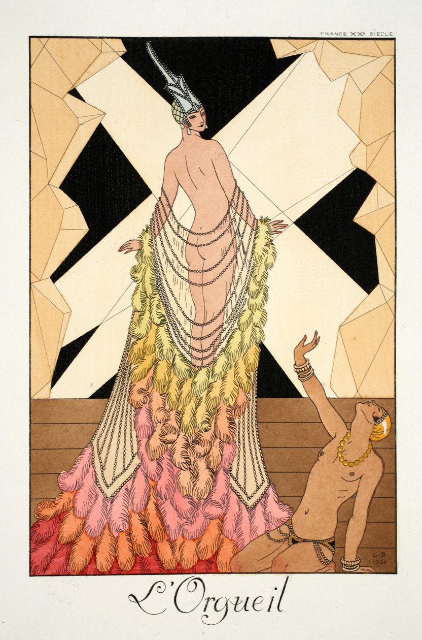 Pride, från "Falbalas and Fanfreluches, Almanac of Present, Past and Future Modes" av Georges Barbier