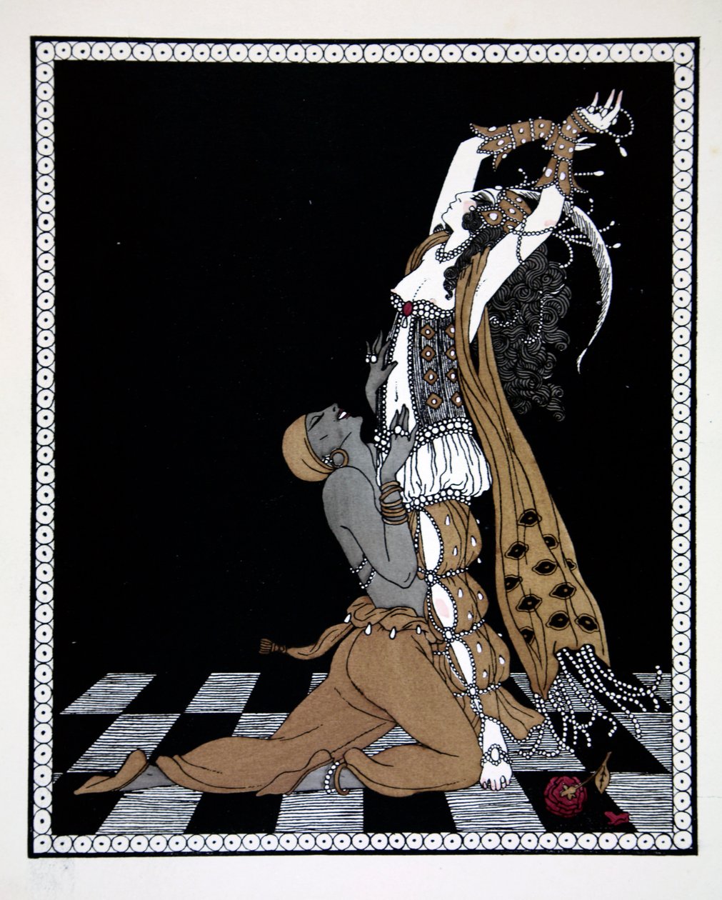 Scheherazade, från serien "Designs on the dances of Vaslav Nijinsky" (1889-1950). Georges Barbier (1882-1932), Pochoirtryck av Georges Barbier