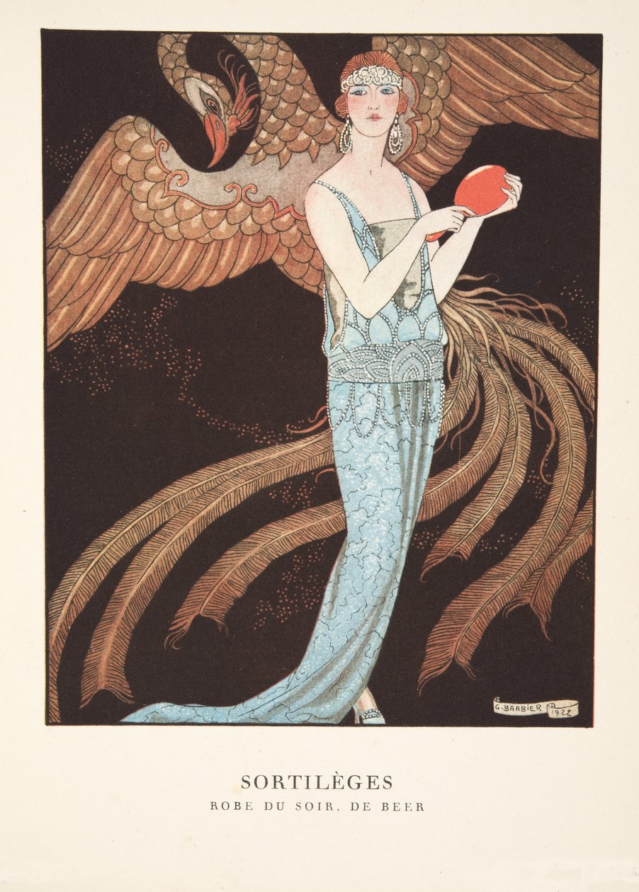 Sortilèges från en samling modetallrikar av Georges Barbier