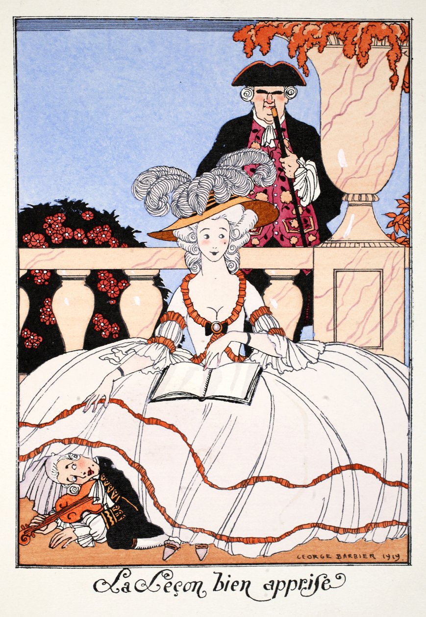 Lektionen väl lärd av Georges Barbier