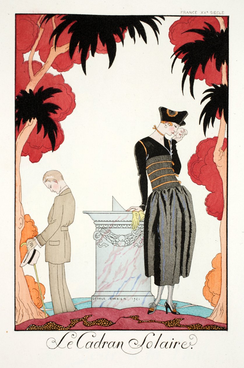 Soluret, från "Falbalas et Fanfreluches, Almanac of Present, Past and Future Modes" av Georges Barbier