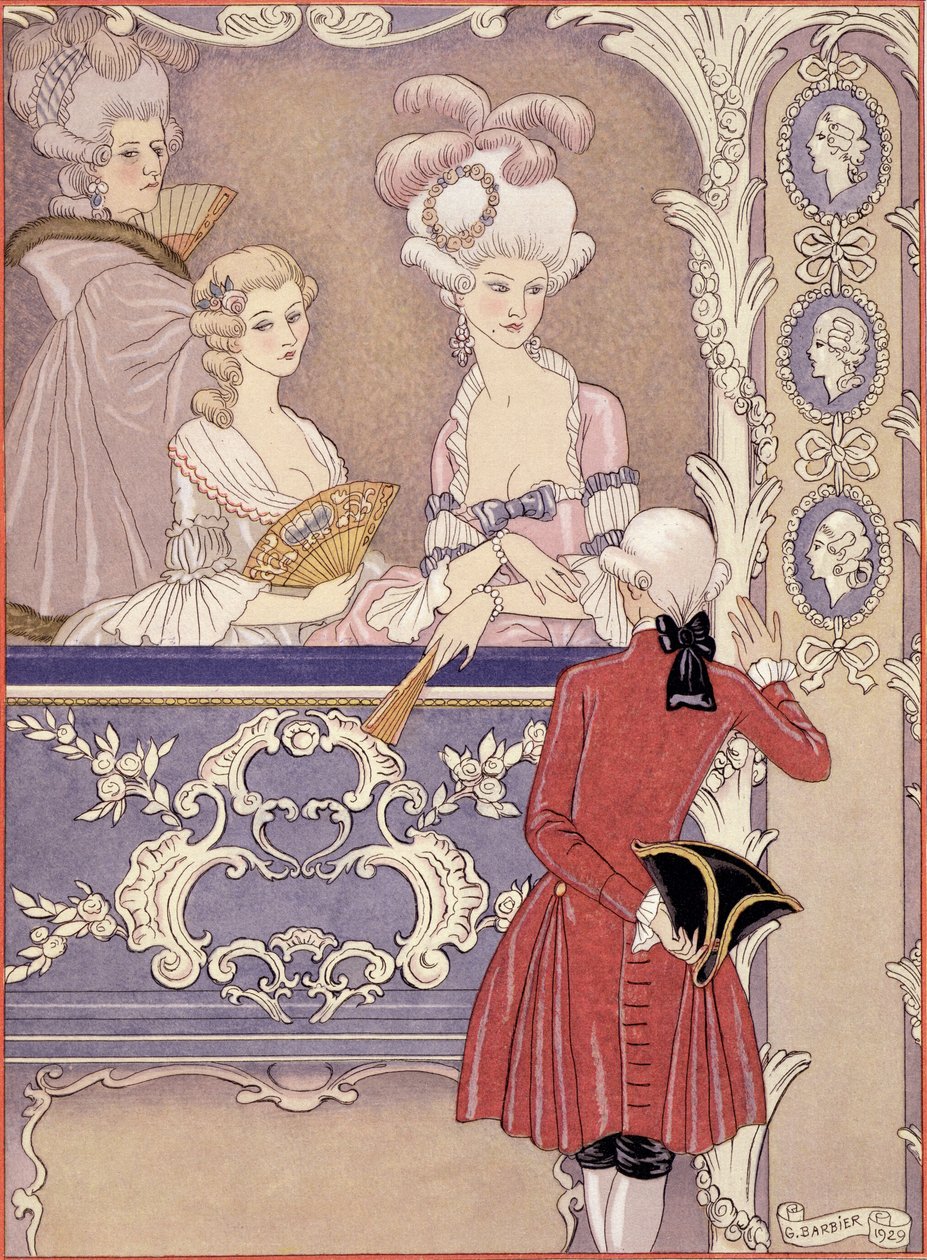 Women in a Theatre Box, illustration från 