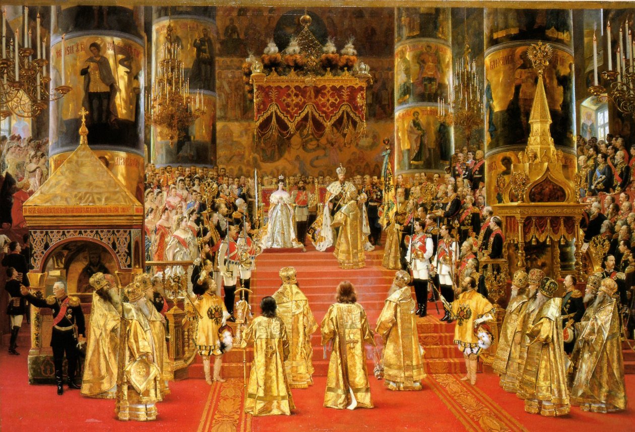 Kröning av kejsar Alexander III, 1888 av Georges Becker