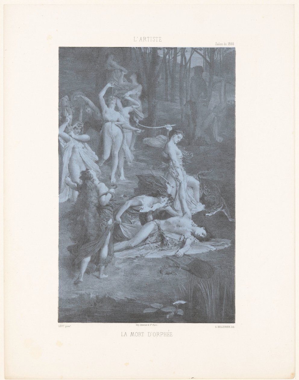 Orpheus dödas av Bacchantes La mort d