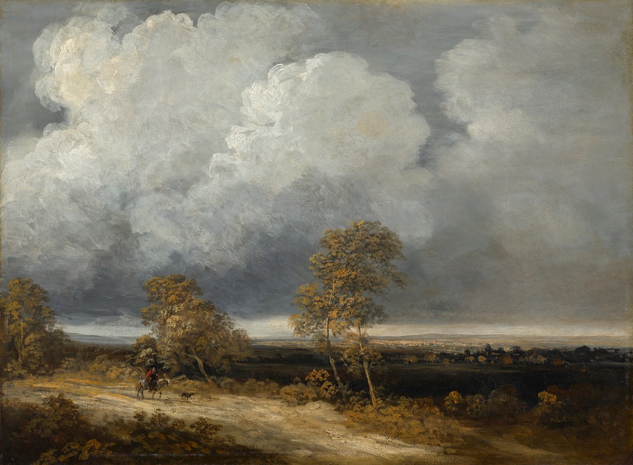 Landskap med en ryttare av Georges Bernard Michel