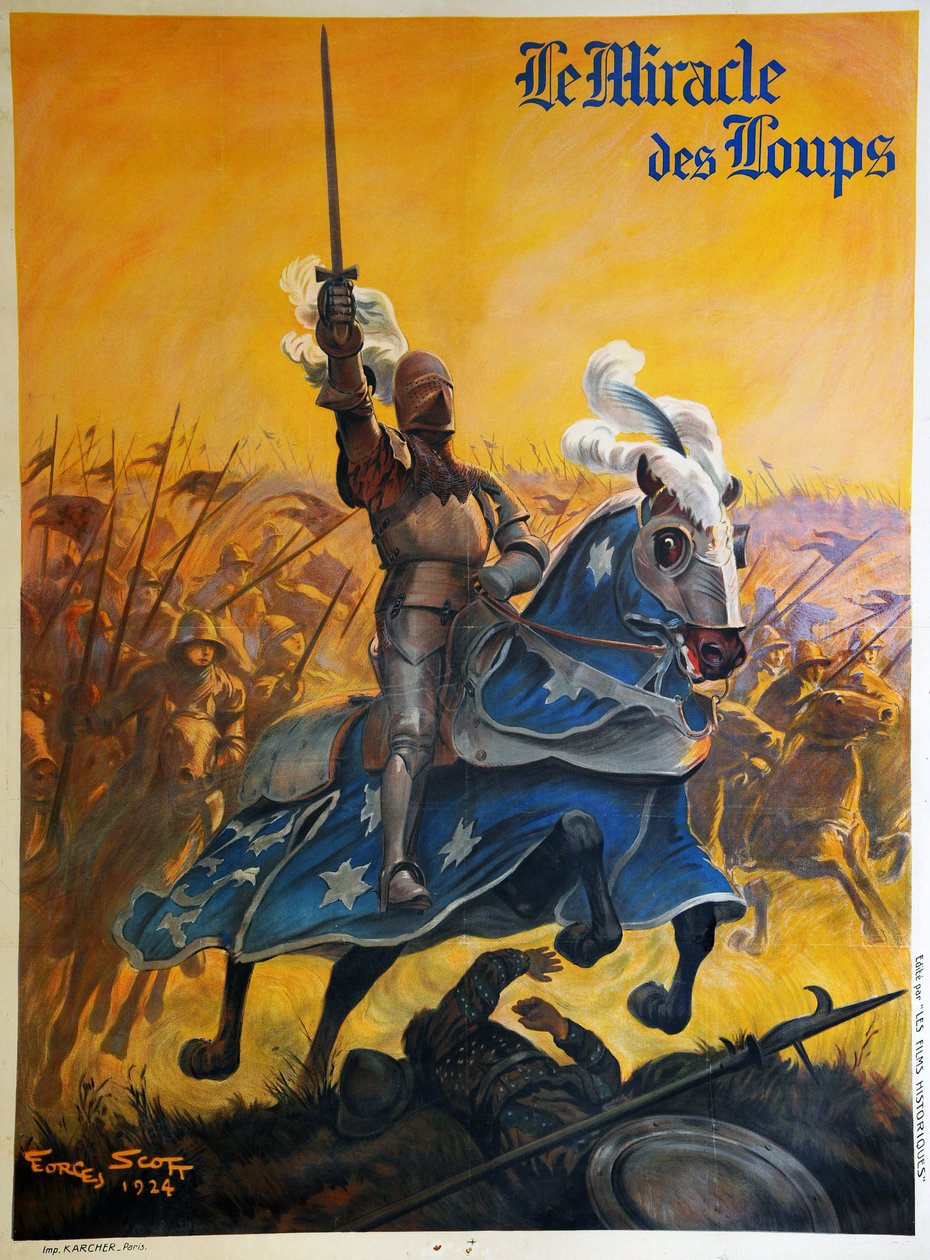 "Vargarnas mirakel" 1924 (affisch) av Georges Bertin Scott