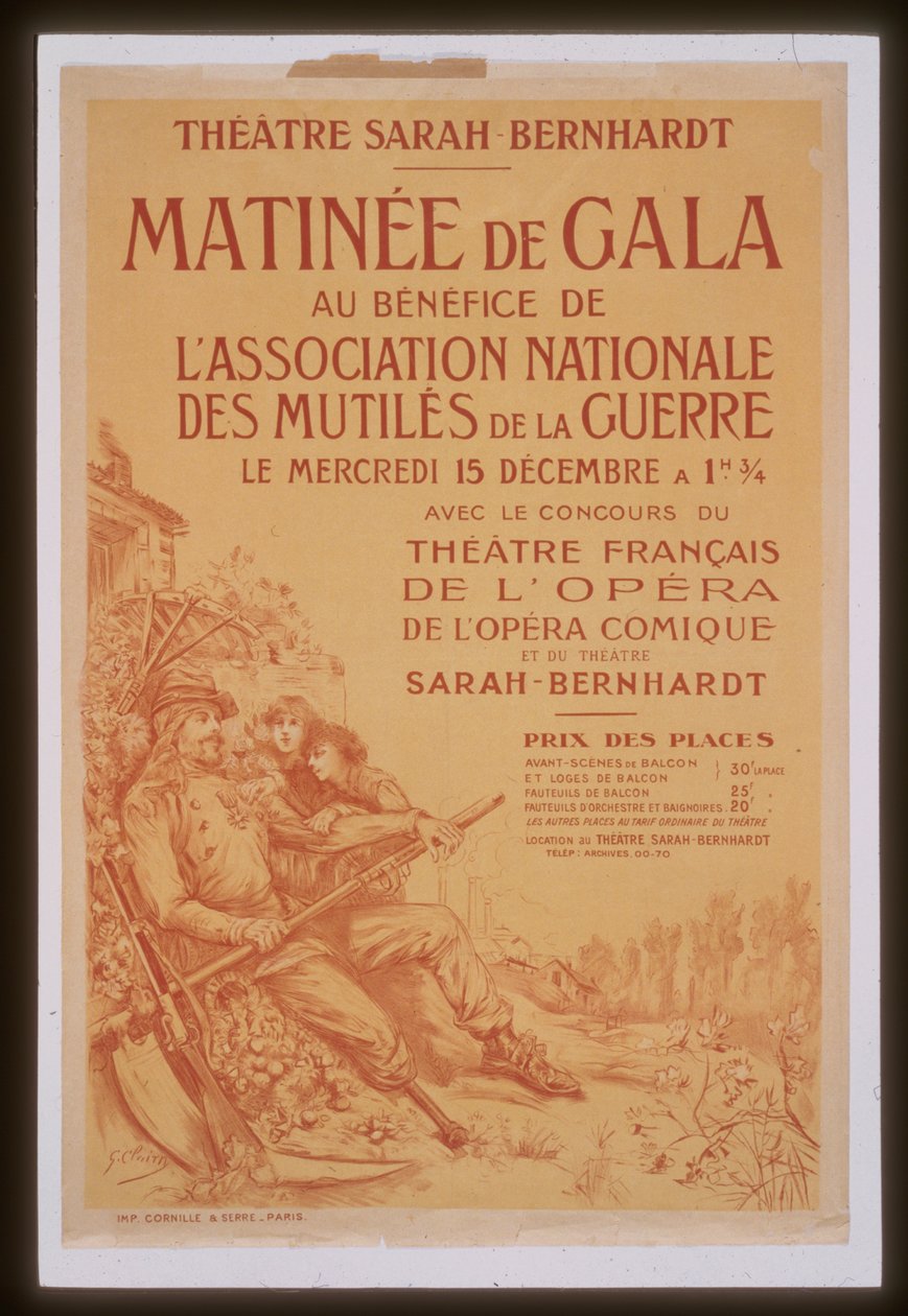 Galamorgon till förmån för National Association of War Crippled Sarah Bernhardt Theatre av Georges Clairin
