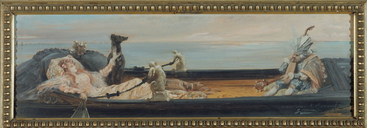 Gondolen, ca 1896 (papper) av Georges Clairin
