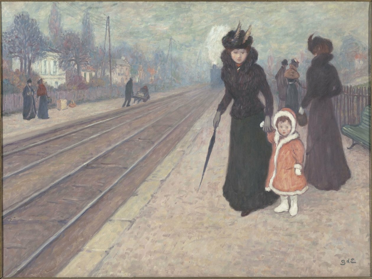 Förortsstationen, 1896-1897. av Georges Espagnat de