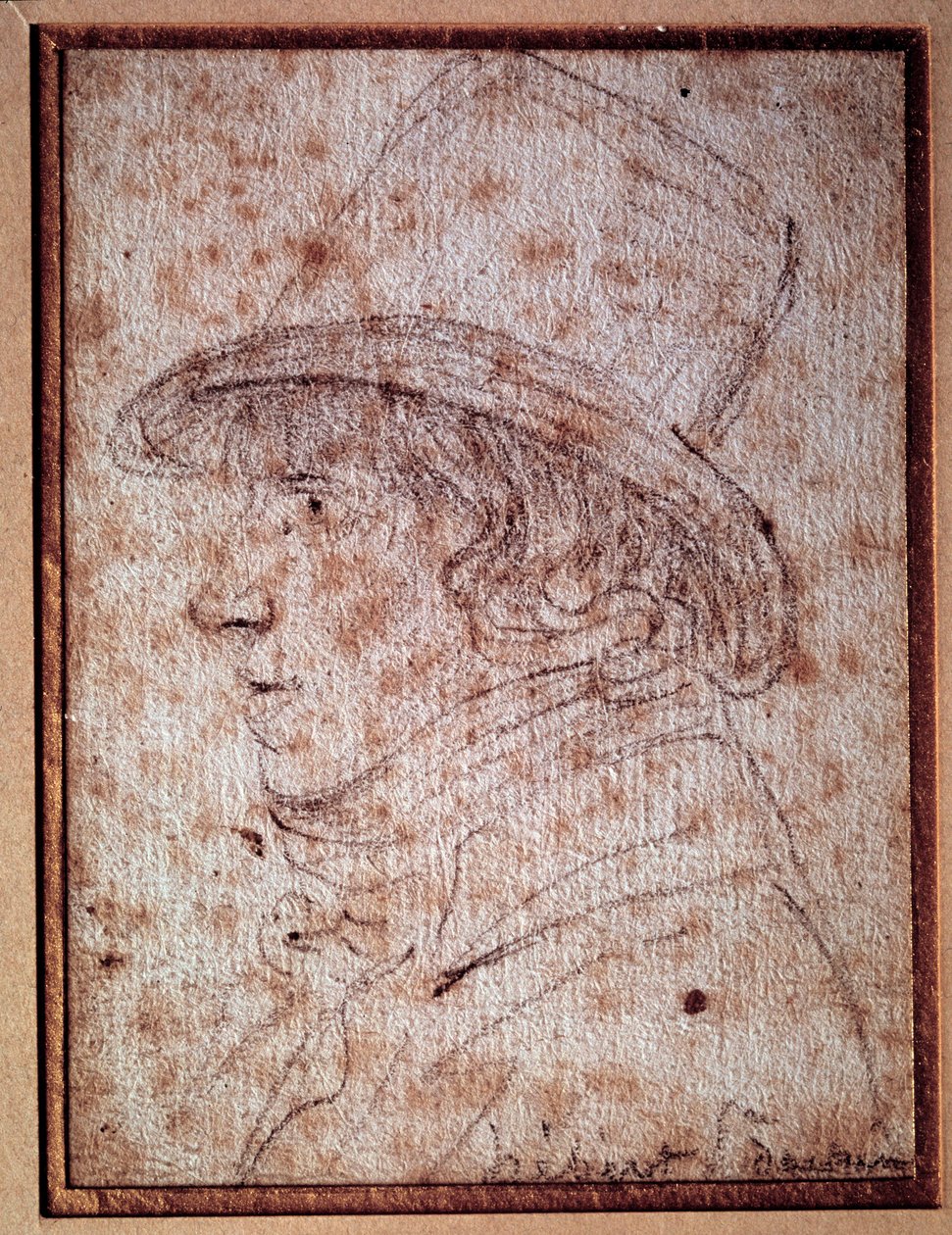 Porträtt av Jacques Hebert (1757-1794) journalist och revolutionär politiker, grundare av tidningen ""fadern Duchesne"". Teckning av Gabriel av Georges Francois Gabriel