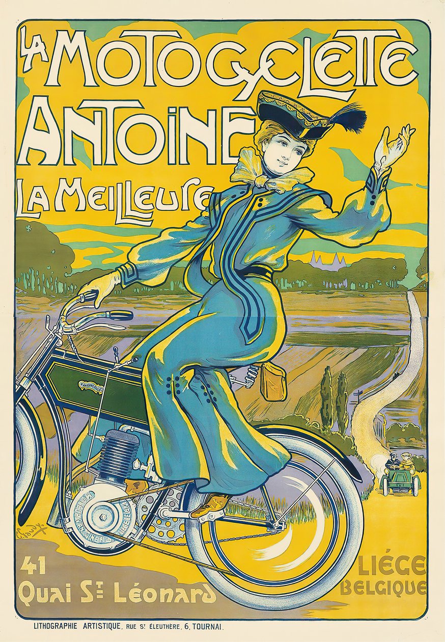 Antoine motorcykel. av Georges Gaudy