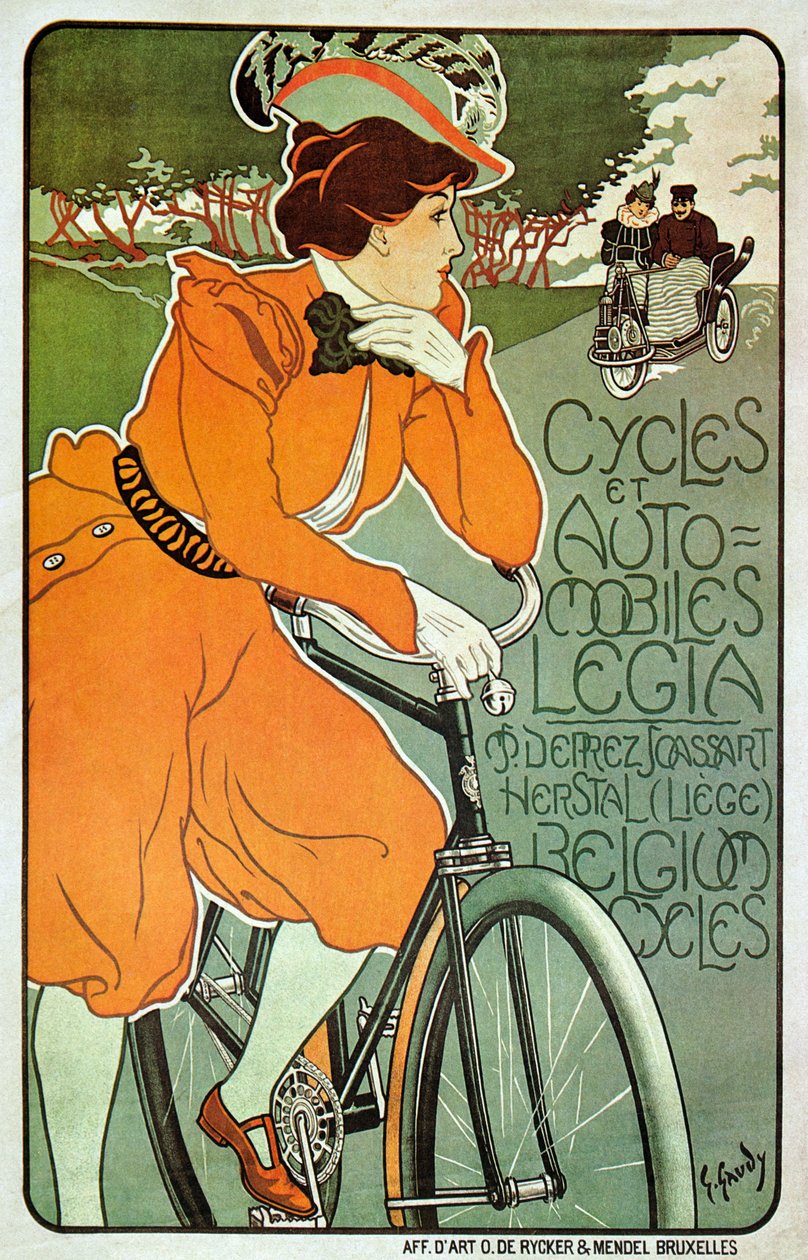 Affischreklam Legia cyklar, Liège, Belgien av Georges Gaudy