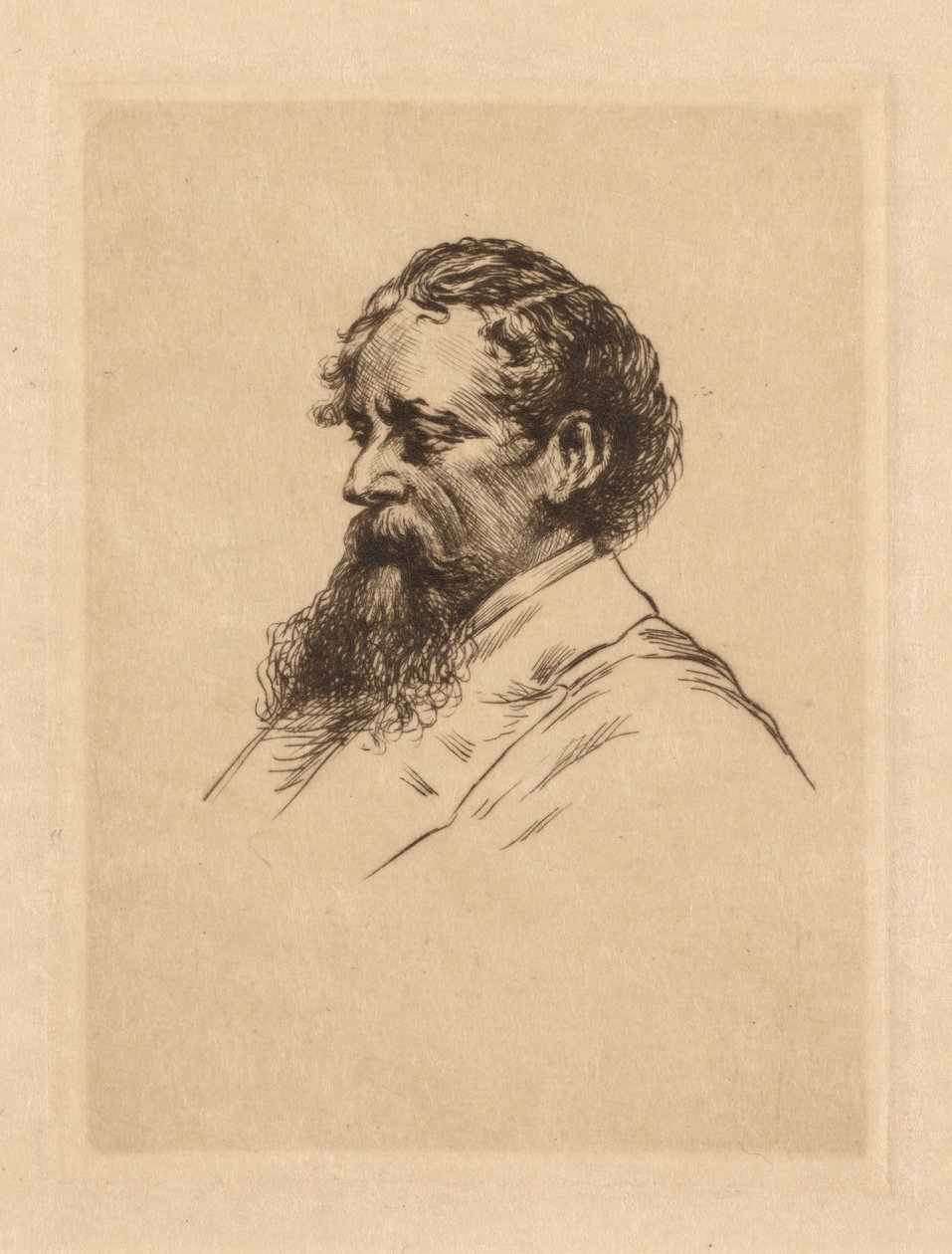 Porträtt av Charles Dickens av Georges Gorvel