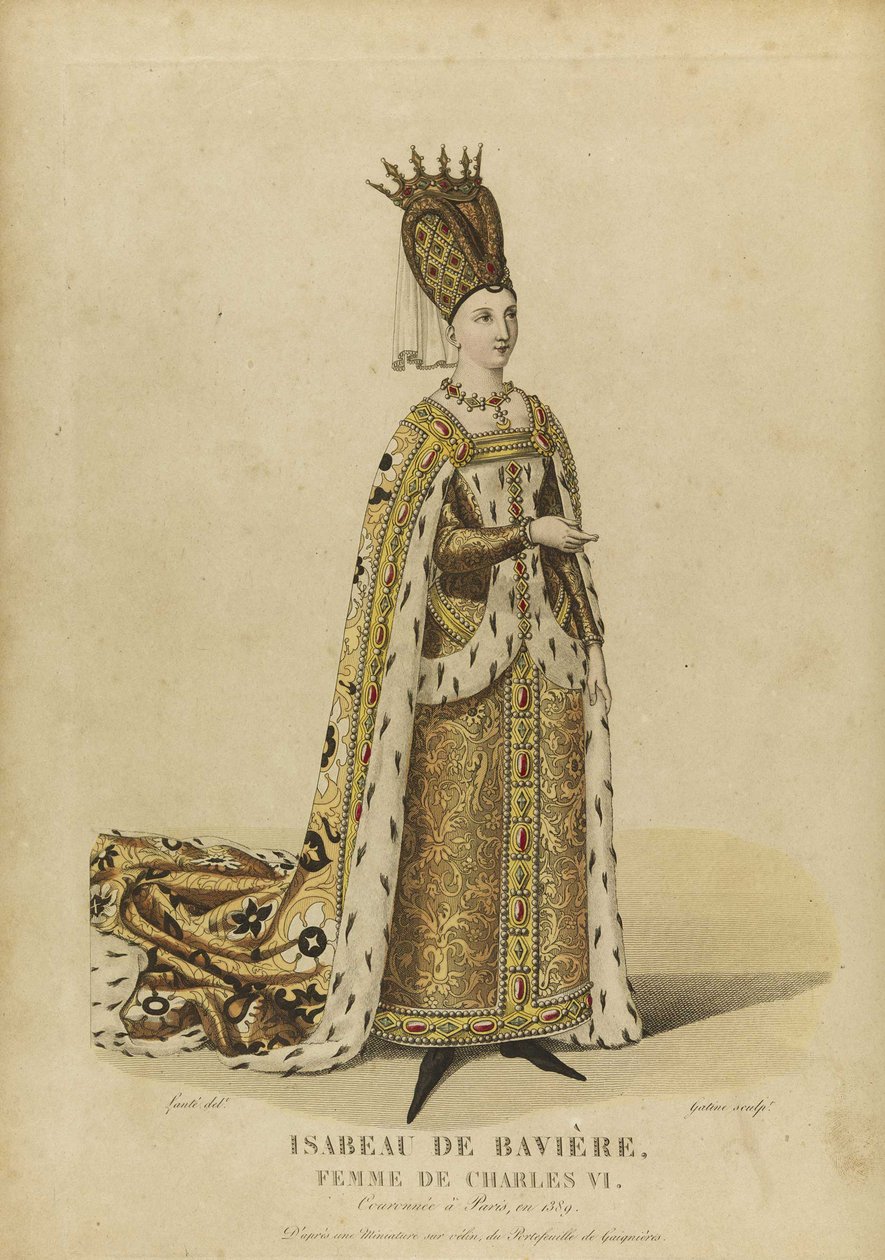 Isabeau de Baviere, Frankrikes drottning (Isabelle de Baviere, ou de Wittelsbach Ingolstadt av Georges Jacques Gatine