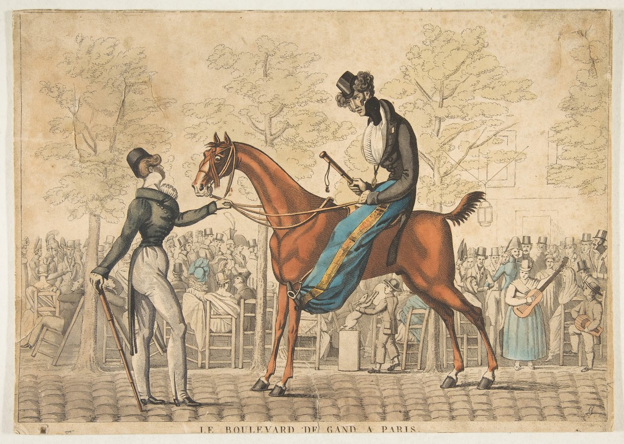 Boulevard de Gand i Paris, 1800-talet. av Georges Jacques Gatine