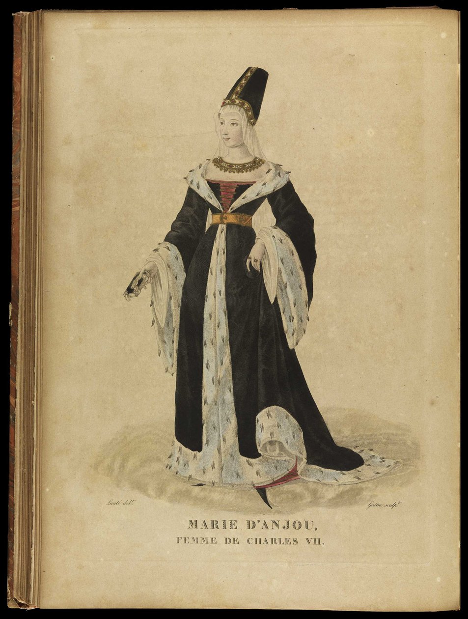 Marie av Anjou, Frankrikes drottning, sent 1700-tal. av Georges Jacques Gatine