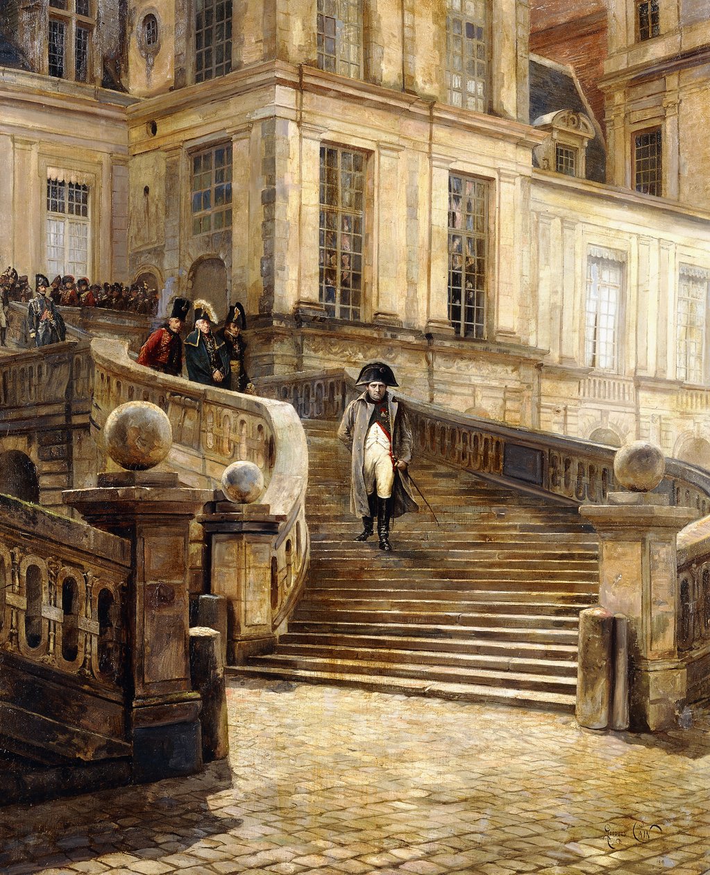 Napoleons abdikation, ca 1890-1899 av Georges Jules Auguste Cain