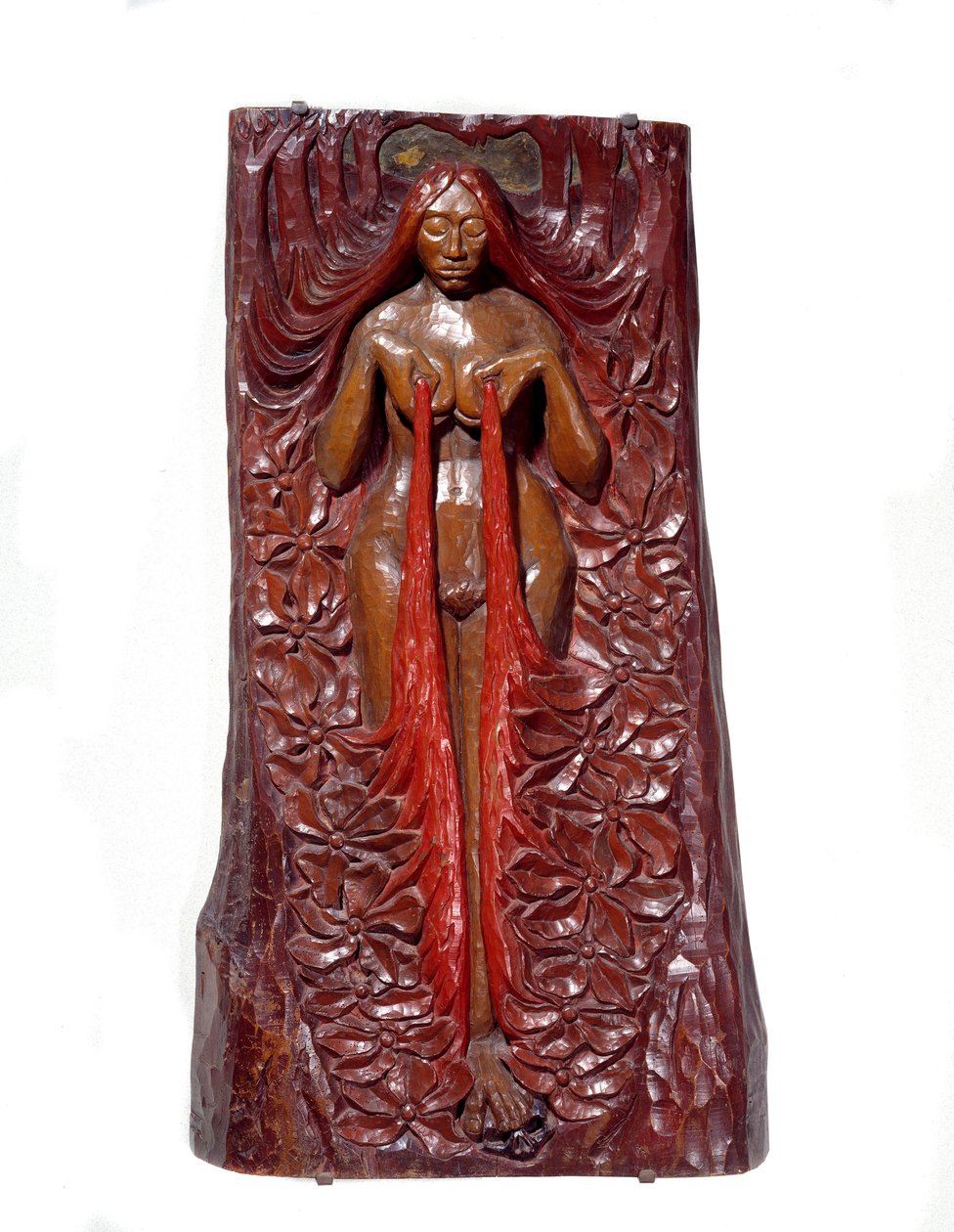 Isis Bas-relief i polykrom mahogny av Georges Lacombe (1868-1916) 1895 Sön. 1,11x0,62 m Paris, musee d