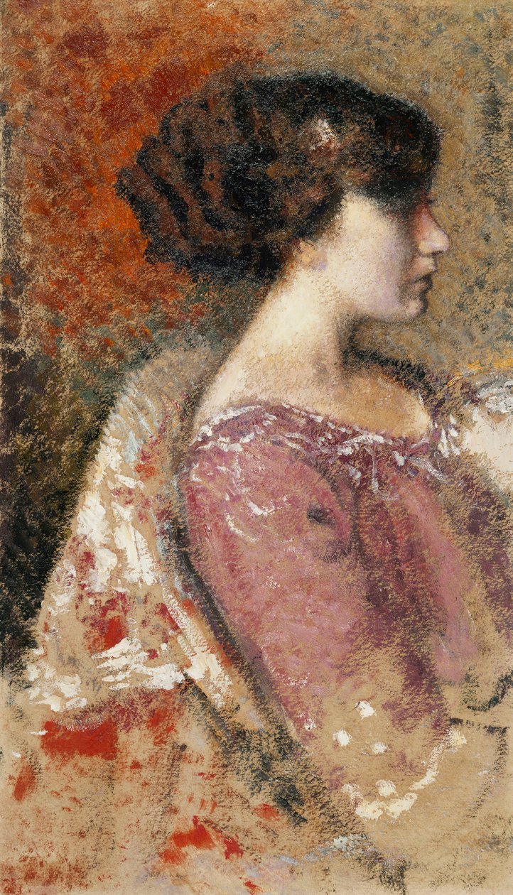 Porträtt av en ung flicka; Portrait de Jeune Fille - Porträtt av en ung flicka, av Georges Lemmen
