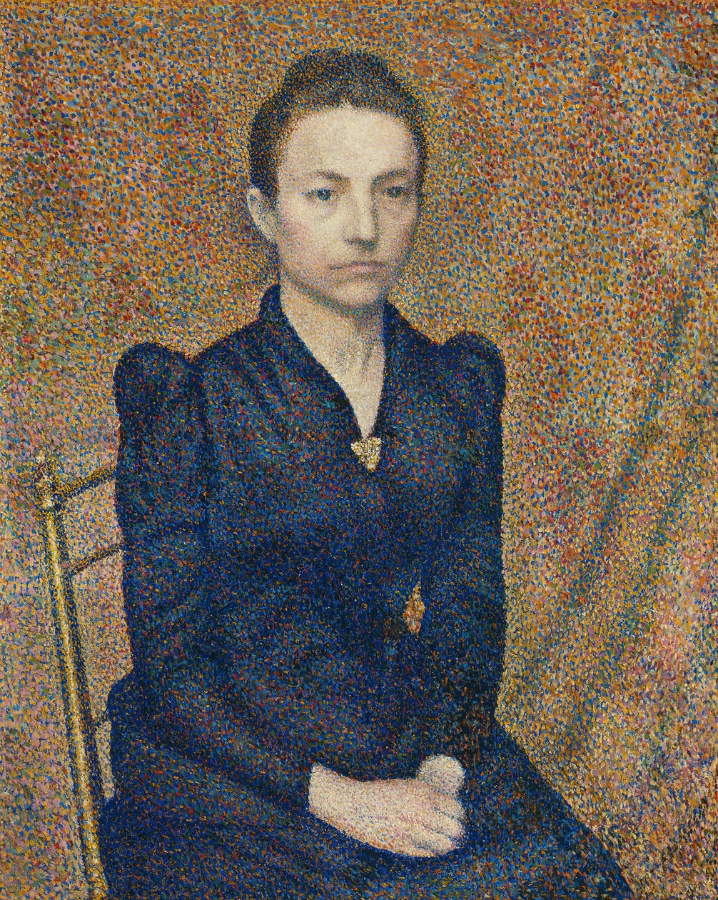 Porträtt av konstnärens syster, 1891. av Georges Lemmen