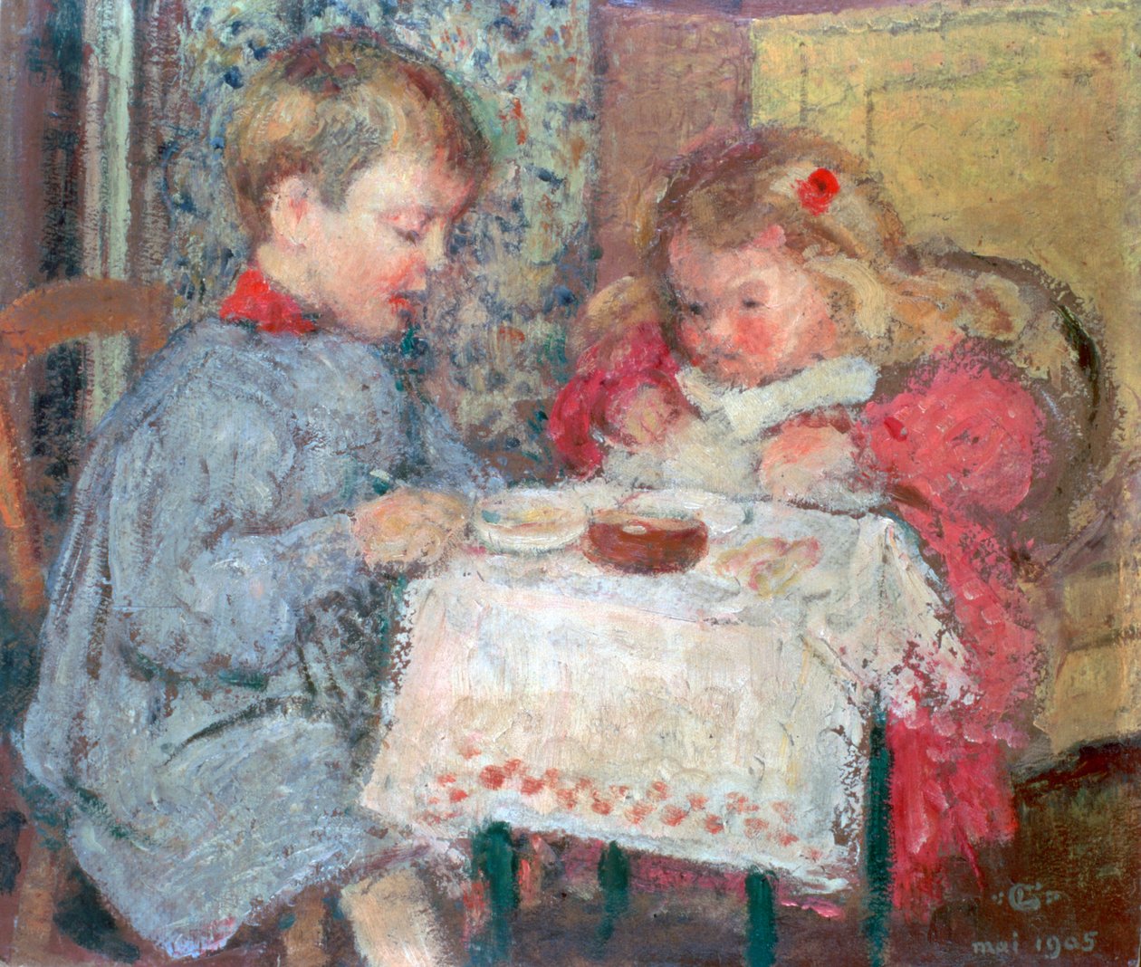 Dolls Dinner Party, 1905 av Georges Lemmen