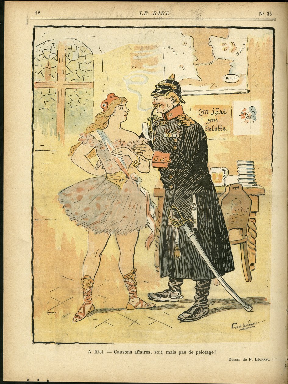 Illustration av Georges Leonnec (1881-1940) i Le Rire av Georges Leonnec