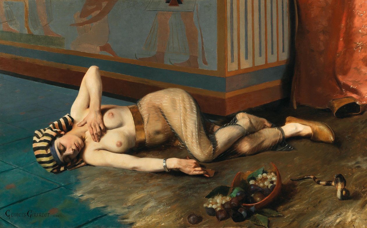Kleopatras död, 1884. av Georges Marie Julien Girardot