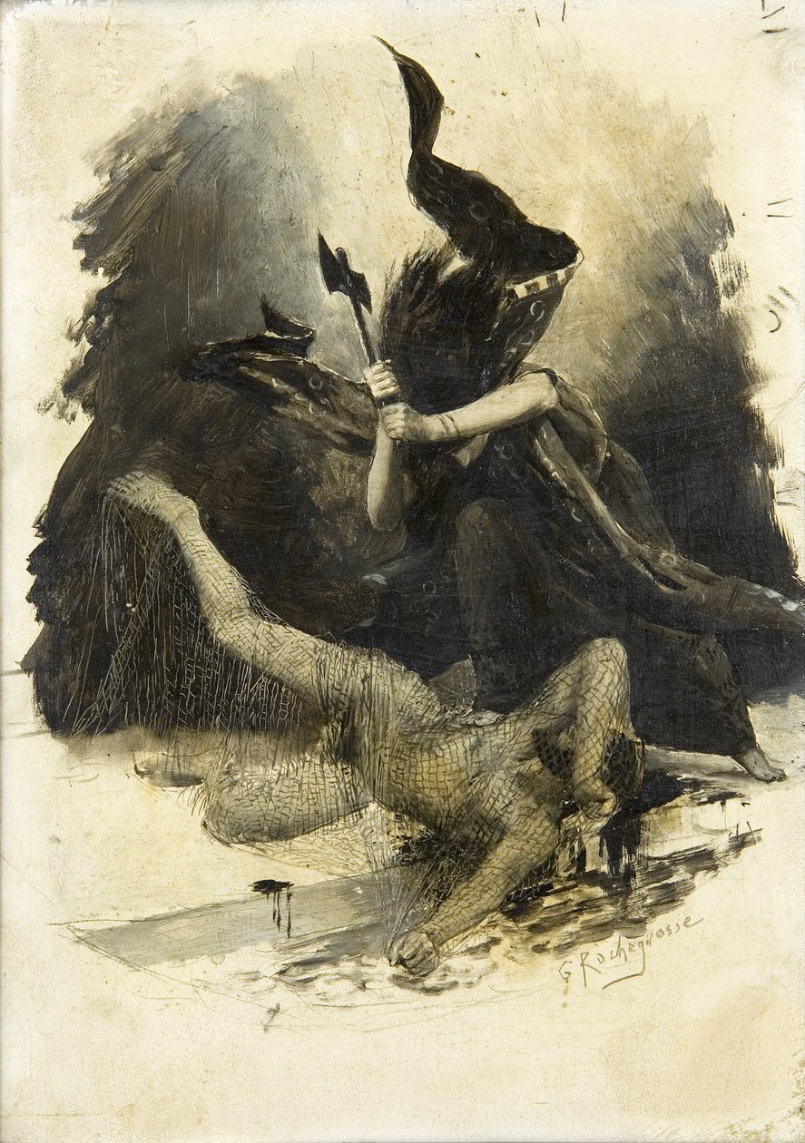 Antik stridsscen, ca 1880 av Georges Marie Rochegrosse