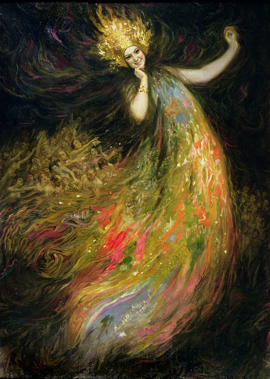 Jakten på Maya, 1924 av Georges Marie Rochegrosse