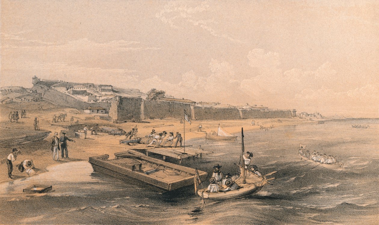 "Fästning Yenikale blickar mot Azofs hav", 1856 av Georges McCulloch