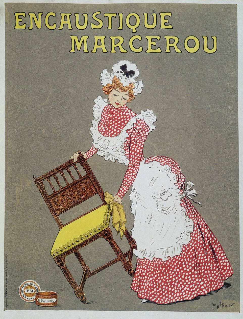 Reklam för trävax "Encaustic Marcerou" av Georges Meunier