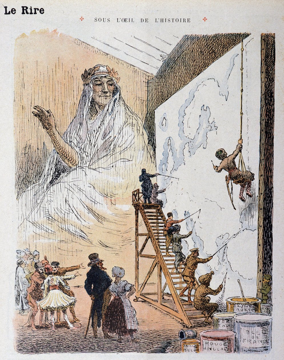 Europa. Teckning av Georges Meunier (1869-1942). I "" Le Rire Rouge"" av Georges Meunier
