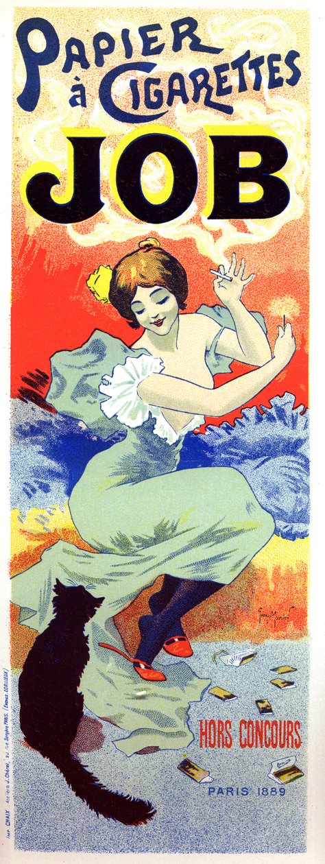 Jobbet cigarettpapper. Affisch av Georges Meunier av Georges Meunier